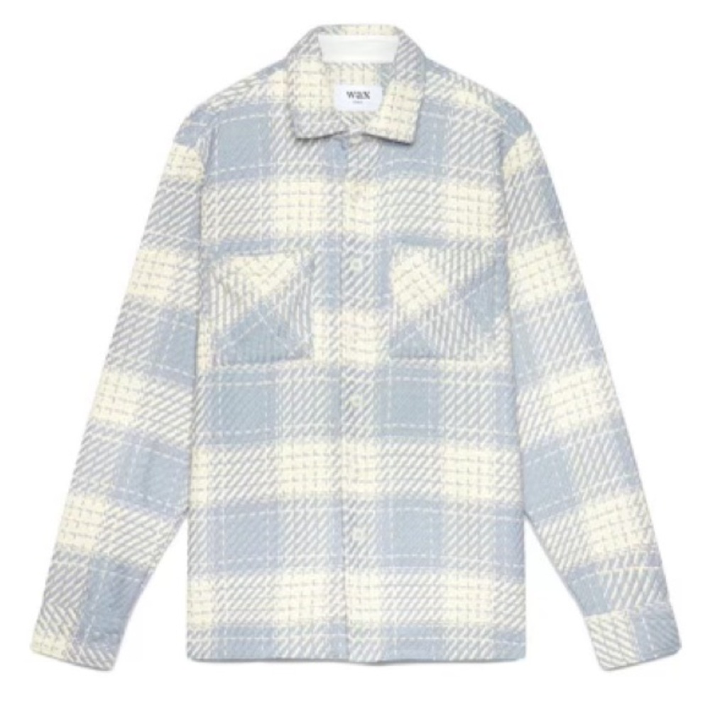 WAX LONDON Whiting Cotton Plaid Regular Fit Button Down Overshirt